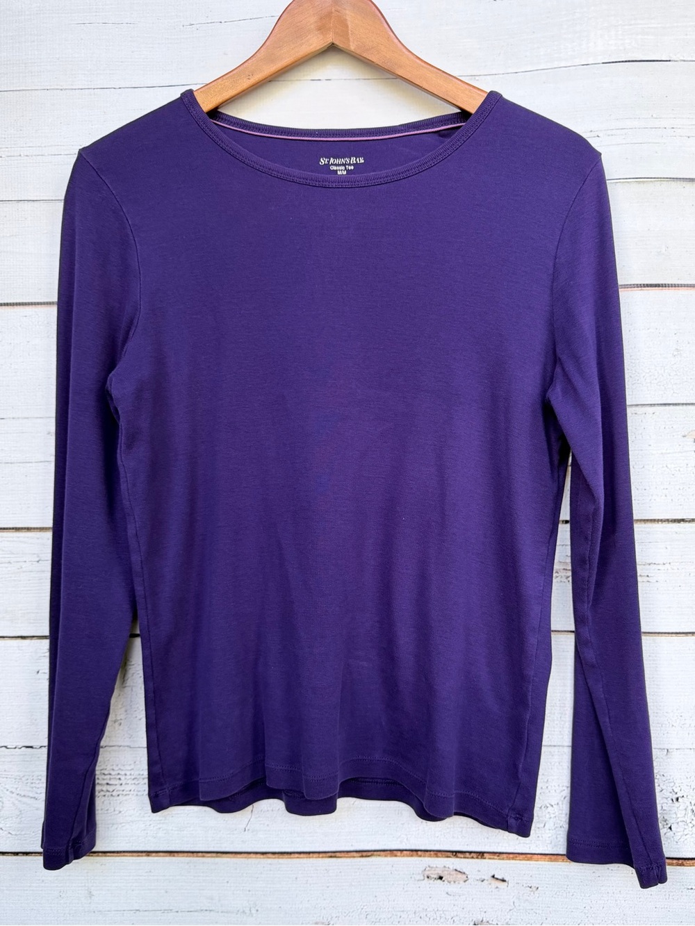 St. John's Bay Classic Tee Long Sleeve Scoop Neck Top - Medium